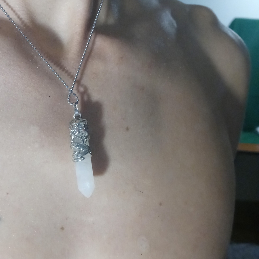 Opal crystal necklace